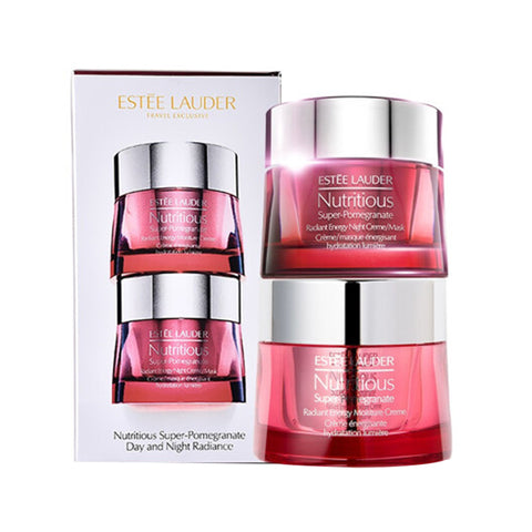 ....Estee Lauder Nutritious Super-Pomegranate Day and Night Set..Estee Lauder 雅詩蘭黛 升級亮肌抗氧修護 日夜霜套裝(日霜50ml/ 夜霜50ml)....