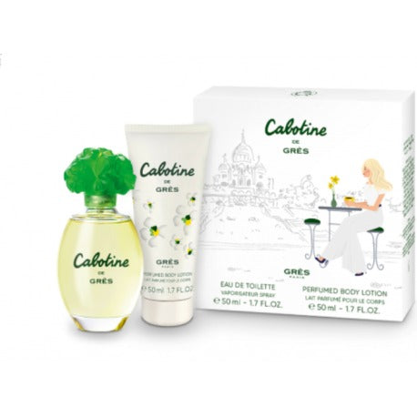 ....Grès Cabotine Classic Eau De Toilette 50ml Spray + Body Lotion 50ml..Cabotine 歌寶婷 清秀佳人(綠色)小雙重奏套裝(香水EDT 50ML+香體乳50ML)....