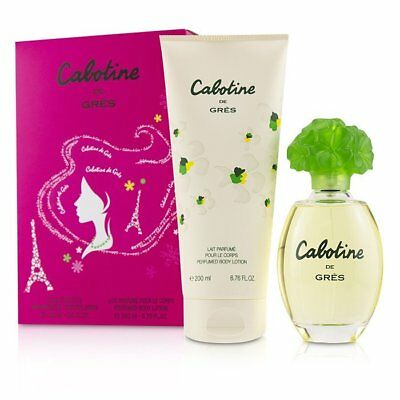 ....Grès Cabotine Eau De Toilette Spray 100ml Gift Set (Body Lotion 200ml + Perfume 100ml)..Cabotine 歌寶婷 清秀佳人(綠色)免稅店版大雙重奏套裝(香水EDT 100ML+香體乳200ML)....